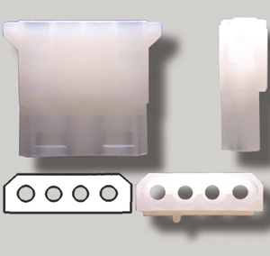 Prise molex mâle à 4 contacts 0.084