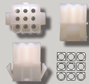 Prise molex femelle à 9 contacts 0.093’’