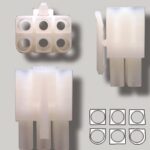 Prise molex mâle à 6 contacts 0.093’’