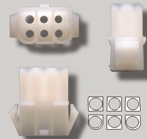 Prise molex femelle à 6 contacts 0.093’’