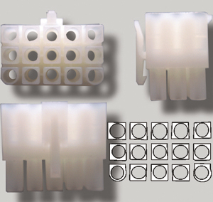 Prise molex mâle à 15 contacts 0.093’’