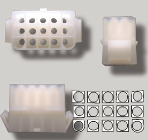 Prise molex femelle à 15 contacts 0.093’’