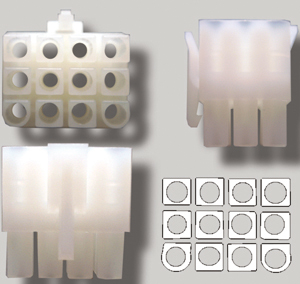 Prise molex mâle à 12 contacts 0.093’’