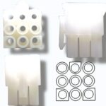 Prise molex mâle 9 contacts  0.100"