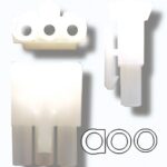 Prise molex mâle 3 contacts  0.100"
