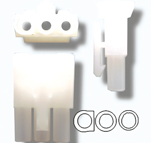 Prise molex mâle 3 contacts  0.100