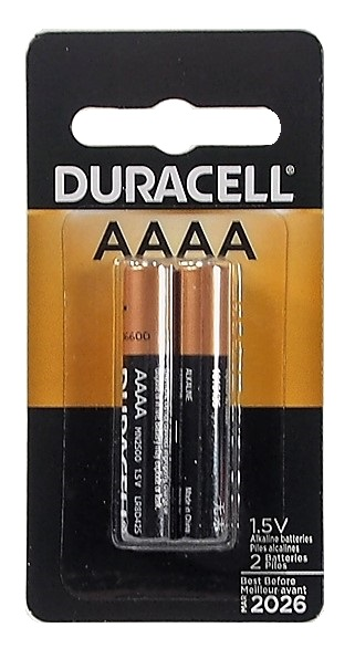 Paquet de 2 piles AAAA Duracell Alcaline