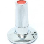 Bouton de potentiomètre en plastique chromé