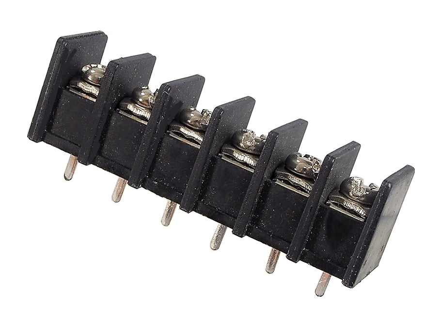 Bornier à souder 300V  25 ampères - 6 contacts