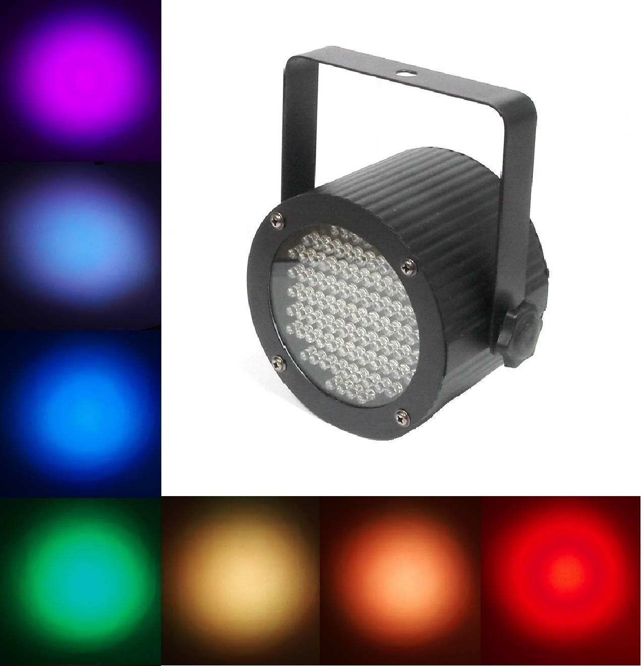 Petit Projecteur PAR 86 DELs de 5 mm (RGB)