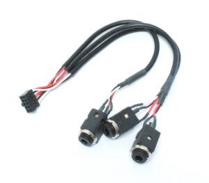 Connecteurs audio avec branchement à la carte