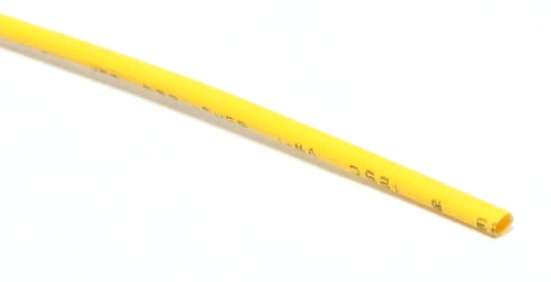 Gaine thermorétractable jaune - 1/16" (1.5 mm)