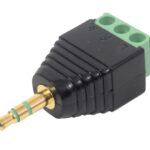 Connecteur Fiche 3.5 mm (1/8") mâle stéréo avec connection à visser sans soudure