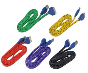 Câble de recharge  pour i-phone 4 de couleur variés avec lumière logo qui s'allume lorsqu'il est en charge