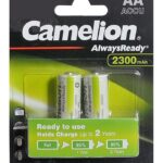 Paquet de 2 piles rechargeables AA - 2 300 mAh