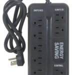 Barre électrique multiprise 8 prises de couleur noire