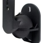 Support mural pour haut-parleur ajustable en plastique noir