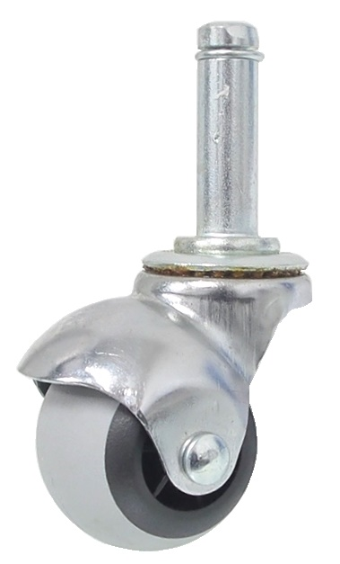 Roulette pivotante avec tige 1.5''
