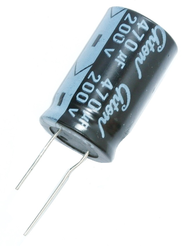Condensateur polarisé  470 μF à 200 VDC 105°C