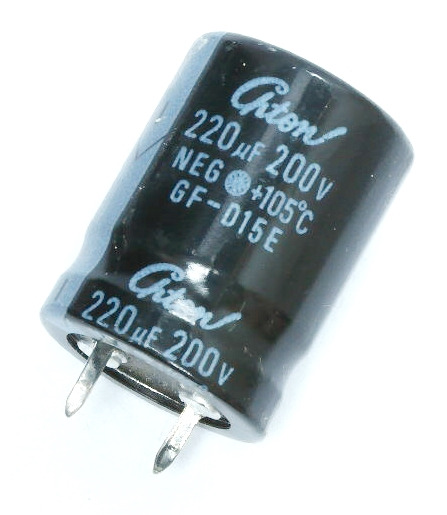 Condensateur polarisé 220 μF à 200 VDC