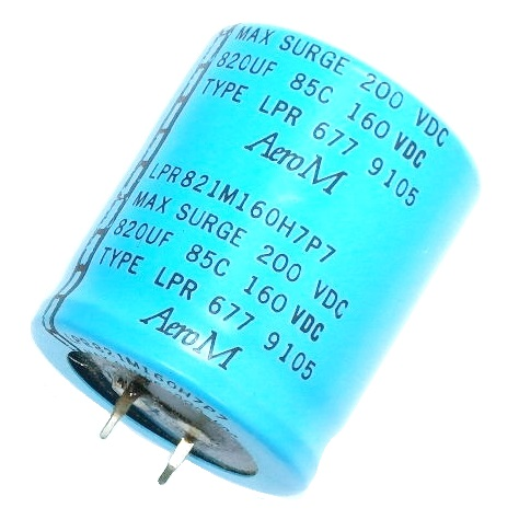Condensateur polarisé  820 μF à 160 VDC