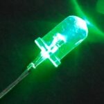 Del transparent vert 5 mm 2.9 à 3.5V