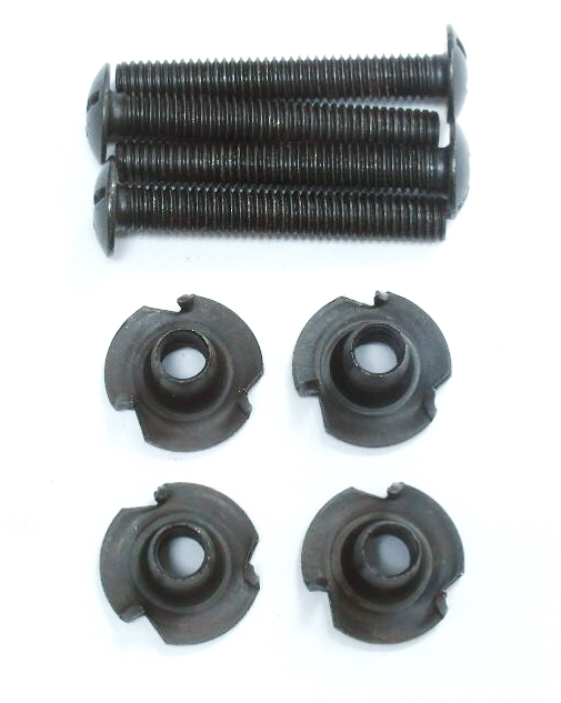 Paquet de 4 vis et 4 écrous dentelés
