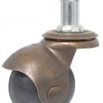 Roulette en forme de boule pivotante sur 360°. Diamètre de la roue: 40 mm (1.5")