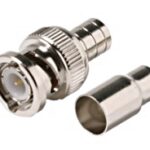 Connecteur BNC mâle avec bague à sertir pour fil RG-58.
