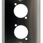 Plaque murale double en acier inoxydable XLR