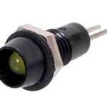 Del jaune 3 mm avec support en plastique noir