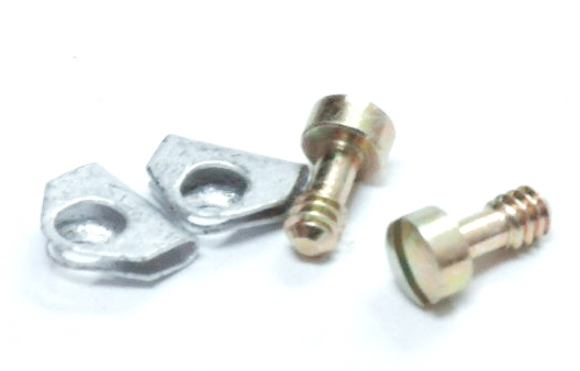 Ensemble de 2 vis à bout plat avec réceptacles