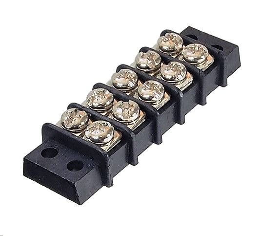 Bornier à vis double 300V 20A - 5 positions