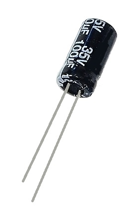 Condensateur radial polarisé 100 μF à 35 VDC