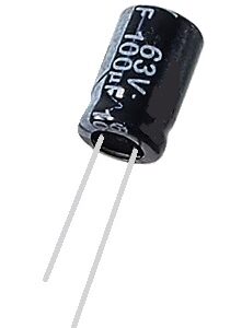Condensateur radial polarisé 100 µF à 63 VDC 105°C