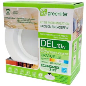 Caisson encastré au DEL de 4" graduelle 10w