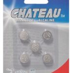 Paquet de 5 piles alcaline AG-13 de 1.5 Volts. Remplace piles LR44 ou 357.
