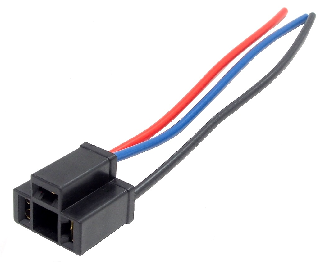 Base pour ampoule H4 3 contacts avec fil de 15 cm