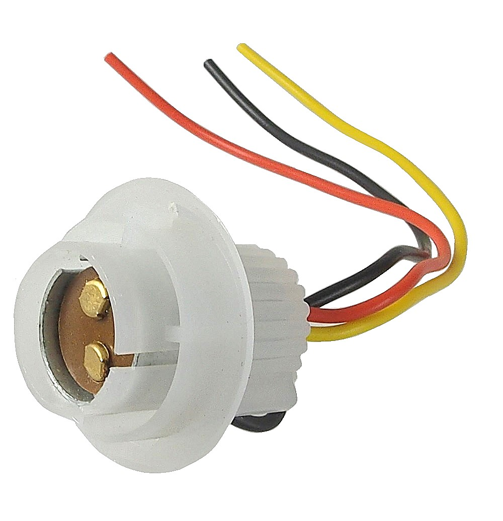 Support double  plastique BA15D avec fil de 12 cm