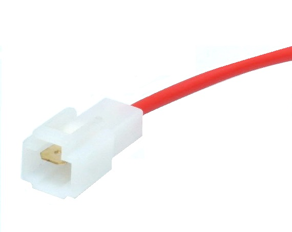Prise mâle 1 contact 0.250" avec fil de 15 cm