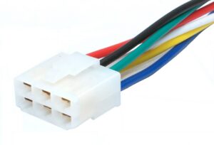 Prise femelle 6 contacts 0.250" avec fil de 15 cm