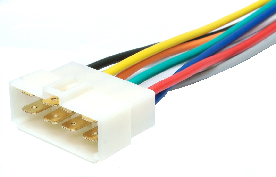 Prise mâle 8 contacts 0.250" avec fil de 15 cm