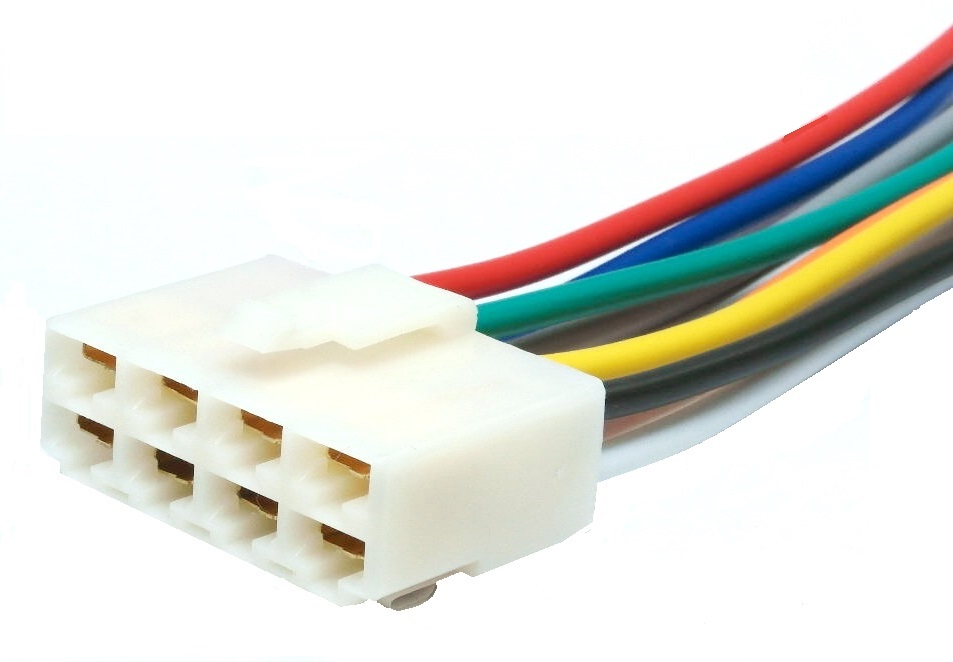 Prise femelle 8 contacts 0.250" avec fil de 15 cm