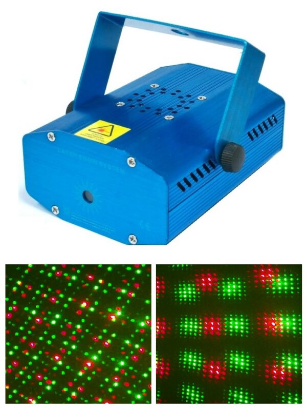 Mini-éclairage (laser) avec DELs rouges et verts.
