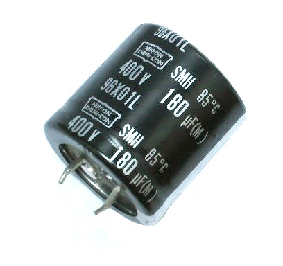 Condensateur radial polarisé 180 μF à 400 VDC