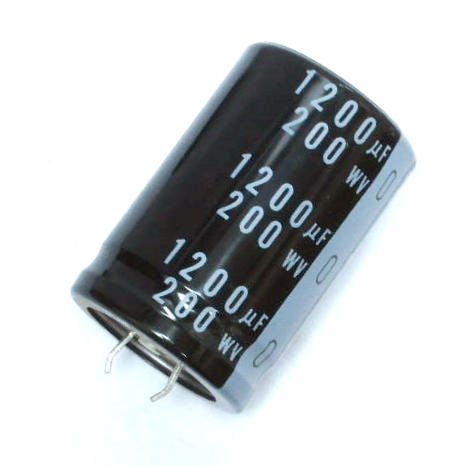 Condensateur radial polarisé 1200 μF à 200 VDC 85°