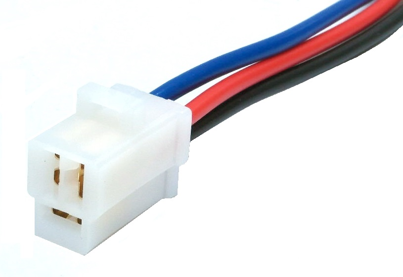 Prise femelle 3 contacts 0.250" avec fil de 15 cm