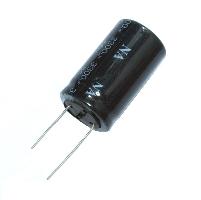Condensateur polarisé 3 300 μF à 50 VDC 85°C