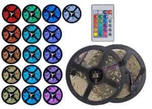 Ruban lumineux décoratif aux dels deux bandes de 5 mètres rgb bluetooth 4.0 12v
