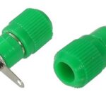 Connecteur banane femelle châssis vert